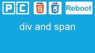 HTML5 and CSS3 beginners tutorial 18 - div and span