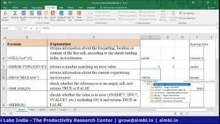 How To Use INFO Function In Advanced Excel | Simbi Labs India