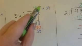 Grade 5 Math #2.6, Divide by a 2 Digit Divisor, Long Division