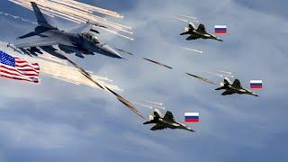 Shock the world! The first air battle between a US F-16 and a Russian SU-57 See what happens!