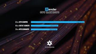 Powerful Octane Render Farm | Octane Benchmark 2 x RTX3090 | iRender Cloud Rendering