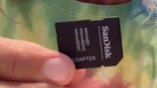 How to use a  Sandisk SD card adapter for a Micro SD card