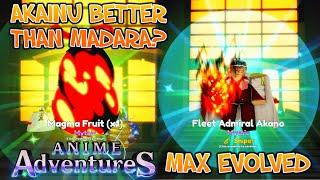 Max Level 60 Evolved Akainu is Better than Madara? Anime Adventures Roblox