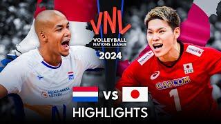  JAPAN vs NETHERLANDS  | Highlights | Men's VNL 2024