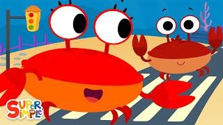 The Crabs Go Crawling  | @FinnyTheShark Counting Song | Super Simple Songs