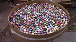 Upcycling ideas bottlecap table