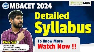 MAH MBA CET 2024 - Detailed Syllabus | Section Wise | Important Topics | Weightage | Must Watch