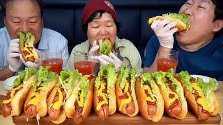 집에서 만드는 수제 뉴욕 핫도그!! ( Homemade New York Corn Dog) 요리&먹방!! - Mukbang eating show