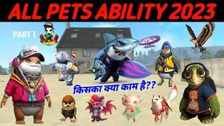 FreeFire All Pets Ability full Explain 2023 in Hindi || AR ROWDY 99 