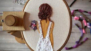 Doll embroidery video | Girl and hair embroidery tutorial | Embroidery for beginners-Let’s Explore