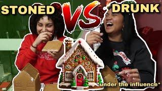 DRUNK VS STONED Gingerbread House Competition *under the influence*