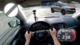 2024 Skoda Karoq 2.0 TDI 150hp 4x4 DSG | POV DRIVE acceleration 0-238kmh | Autobahn | 4K