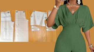 How to Draft Fitted Waist Jumpsuit Sewing Patterns