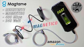 MAGTAME: Cavi USB Magnetici, Resistenti, fino a 480 Mbps e 240W carica rapida