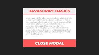 Animated Popup Modal in CSS & Javascript | Javascript Basics Tutorial