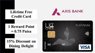 Axis Bank LIC Platinum Credit Card Full Details | Lifetime Free Credit Card | LIC Card