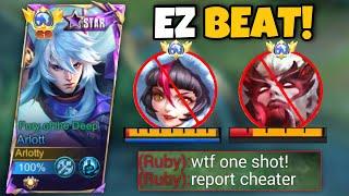 WHEN GLOBAL ARLOTT EZ BEAT MYTHICAL GLORY YU ZHONG AND RUBY!! THEY SHOCK MY DAMAGE!