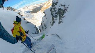 Steep Couloir Skiing with my Dad! POV