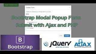 Bootstrap Modal Popup Form Submit with Ajax and PHP