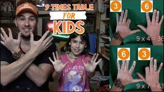 9 Times Multiplication Table 9️⃣  Fingers Trick for Kids!!