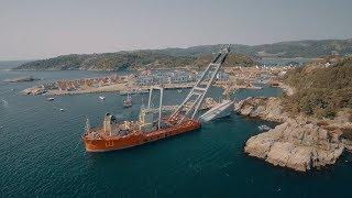 Time-lapse movie shows submersion of Snøhetta's underwater restaurant | Dezeen