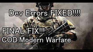FINAL FIX!! Call of Duty:Modern Warfare Dev Error 6068 fixed!