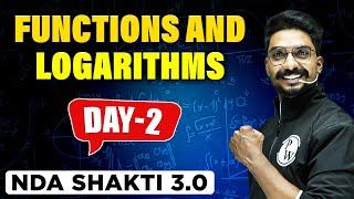 NDA MATHS 2023 | Functions and Logarithms | NDA CRASH COURSE I Defence Wallah