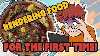 Artist Tries Painting FOOD for the FIRST TIME! | Indie Comic Development