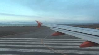 EasyJet Airbus A319 take off from Keflavík International Airport