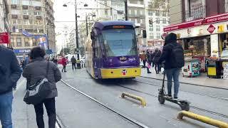 Trams in Istanbul, Turkey 2024 (istanbul'da tramvaylar) - Istanbul T1 Kabataş–Bağcılar Tram
