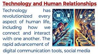 technology and human relationships essay