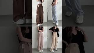 Celana Cargo Wanita Murah Shopee Haul Ootd Cewek Hijab Cargo Pants Simple Fashion Shopee Haul Outfit