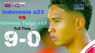 INDONESIA U23 vs CHINESE TAIPEI U23 (9-0) , Highlights Full Match , AFC U23 Asian Cup Qatar 2024