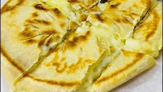 Cheese Potato Bread baked in frying pan no oven, no yeast, no egg