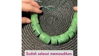 Cara ikat/ cara merangkai gelang batu/ gelang Nephrite Jade/ tutorial mengikat gelang #Leoleogems