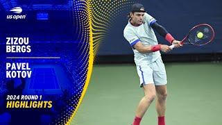 Zizou Bergs vs. Pavel Kotov Highlights | 2024 US Open Round 1