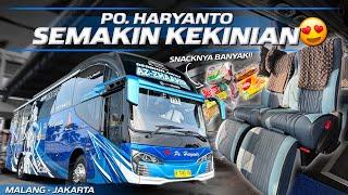 GOKIL, NGGAK BERASA NAIK BUS PO. HARYANTO‼️Trip Malang - Jakarta with PO. Haryanto 158