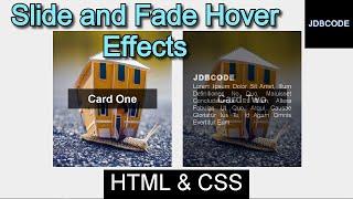 Image Overlay Slide and Fade Hover Effects | HTML and CSS || JDBCODE