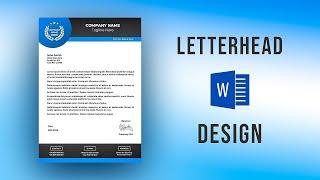 Letterhead design in Ms Word | Letterhead format | Ms Word tutorial