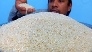 HARD RAW RICE EATING ASMR WITH HANDS | RAW RICE EATING | HARD RAW RICE | MUKBANG RAW RICE