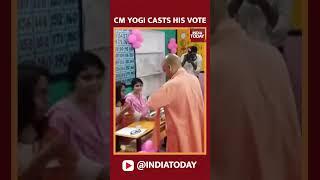 CM Yogi Casts His Vote | UP Urban Body Polls | #Shorts