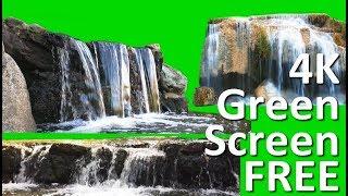 4K Green Screen Free - TROPICAL RAIN FOREST WATERFALL COMPILATION