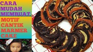 CARA MEMBUAT MOTIF MARMER CAKE CANTIK SEKALI