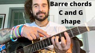 Guitar Barre Chords - C and G shape