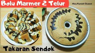 Resep Bolu Marmer 2 Telur ( Takaran Sendok )