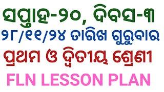 ଗୁରୁବାର ୨୮/୧୧/୨୪ ତାରିଖ ପ୍ରଥମ ଓ ଦ୍ବିତୀୟ ଶ୍ରେଣୀ FLN LESSON PLAN LO CODE base #lessonplan