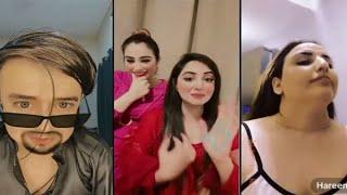 Waseem very funny tik tok live with coffee #hareem shah