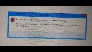 operation did not complete successfully because the file contains a virus windows 8, 8.1, 10