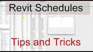 Revit Schedule Tips and Tricks