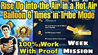 Rise up into the air in a Hot Air Balloon 6 times in Tribe Mode Mission PUBG | PUBG Mobile Mission